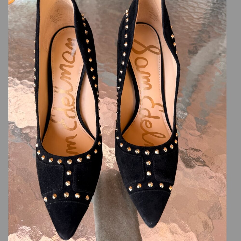 Sam Edelman: Hadlee Pointed-Toe Studded Suede Pumps (Size 6.5 M)